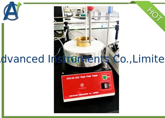 Manual Cleveland Open Cup Flash Point Tester with 0~800W Adjustable Heating Power for ASTM D92 and ISO 2592 Compliance