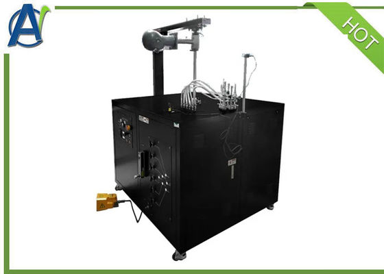 EN 136 Full face Mask Flame Resistance Tester dengan 6 Pembakar TEKLU